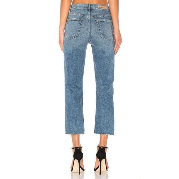 GRLFRND Helena Groovy Situation High Rise Straight Leg Crop Jeans, Size 27 - Picture 4 of 16